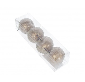 Jabłuszka złote do dekoracji śr5,5cm op=4szt
