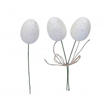 Jajka białe na piku 24cm op=3szt