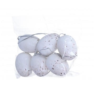 Jajka wielkanocne białe 5cm op=6szt