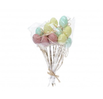 Jajka wielkanocne na piku mix kol.25cm