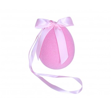 Jajko róźowe wys.15cm, szer.10,5cm