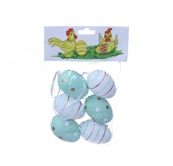 Jajko wielkanocne mix kol 6cm/4cm op=6szt