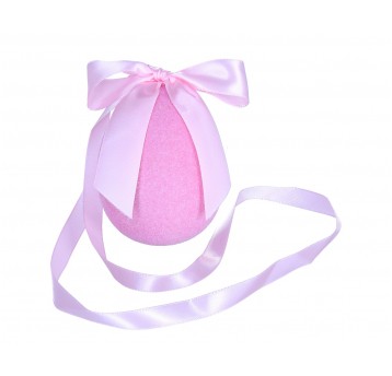 Jajko wielkanocne róźowe wys.10cm, szer.7,5cm