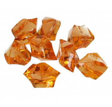 Kamienie niereg. pomarańczowe z dziurką l3cm d2cm