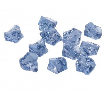 Kamienie nieregul. niebieskie z dziurką 1,5cm d1cm