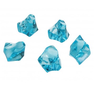 Kamienie nieregular.niebieskie z dziurką l3cm d2cm