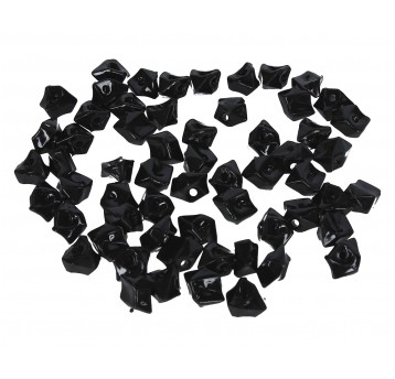 Kamienie nieregularne czarne z dziurką 1cm/1cm