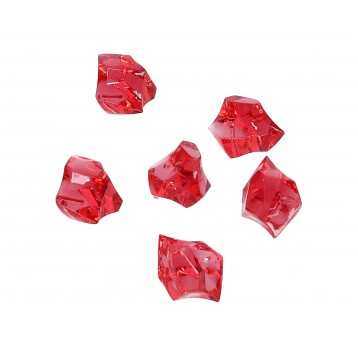 Kamienie nieregularne j.czerw. z dziurką l3cm 2cm