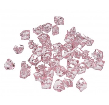 Kamienie nieregularne j.róż z dziurką l1,5cm d1cm