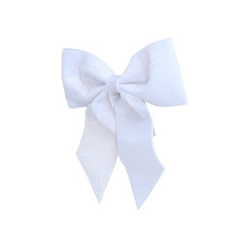 Kokarda biała z weluru 15cm/15cm