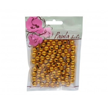 Korale 10mm c.złote metalik op=90szt