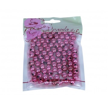 Korale 10mm różowe metalik op=90szt