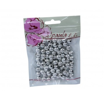 Korale 10mm srebrny metalik op=90szt