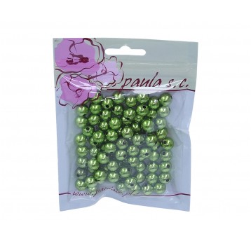 Korale 10mm zielone metalik