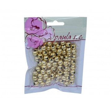 Korale 10mm złote metalik op=90szt