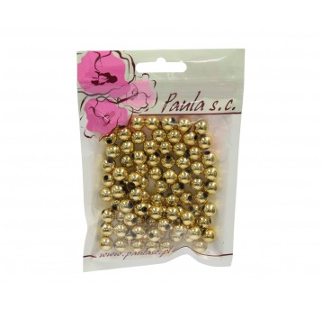 Korale 10mm złote metalik op=90szt