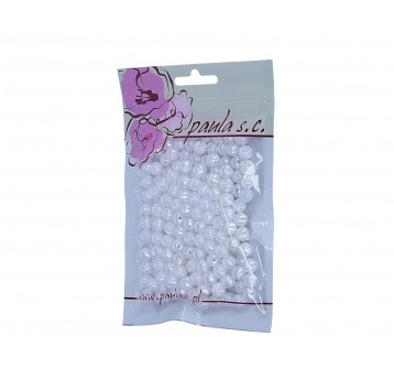 Korale 8mm biale perlowe op=400 szt