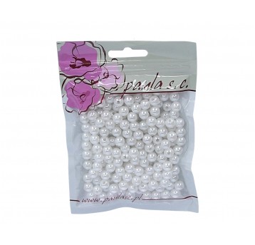 Korale 8mm białe raz malowane op=190szt