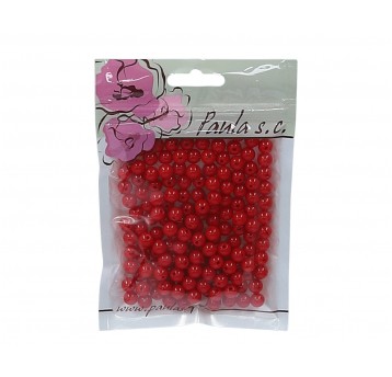 Korale 8mm czerwone matowe op=190 szt