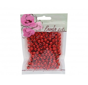 Korale 8mm czerwone met.op=190 szt.