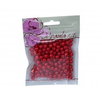 Korale 8mm czerwone op=190szt