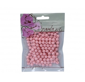 Korale 8mm j.różowe matowe op=190szt