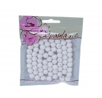 Korale białe 10 mm p=190szt