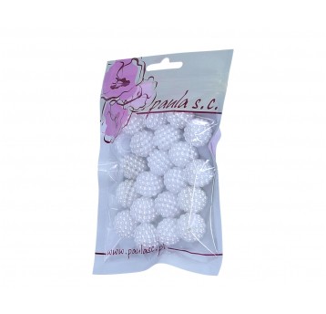 Korale biale 18mm