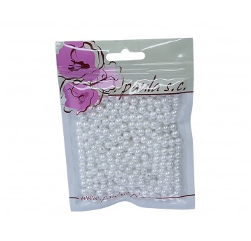 Korale białe 6mm op=400szt