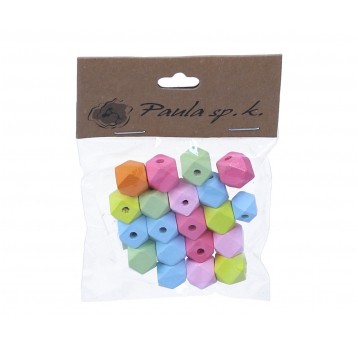 Korale drewniane kolorowe 1,2 cm 1op.=20szt.