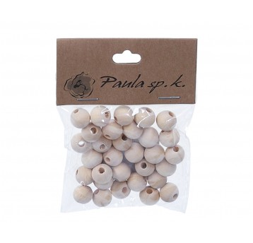 Korale drewniane naturalne 1,2 cm 1op.=30szt.