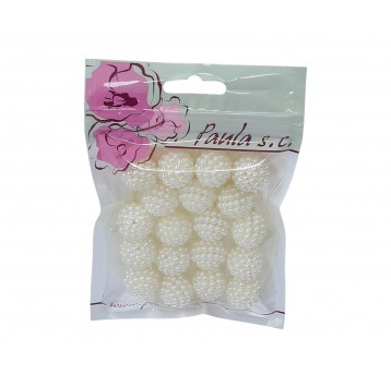 Korale kremowe jezyki 18mm