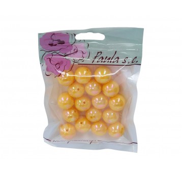 Korale opal. pomarańcz 18mm