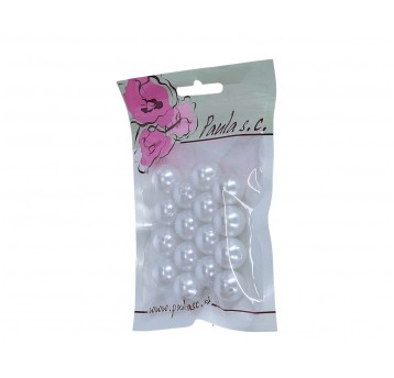 Korale perlowe biale 18mm op=16szt
