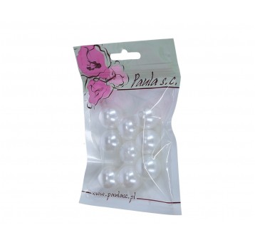 Korale perlowe biale 22mm op=9szt