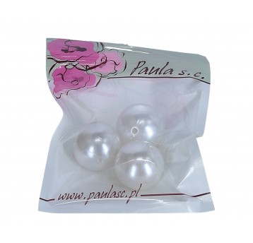 Korale perlowe biale 30mm op=3szt