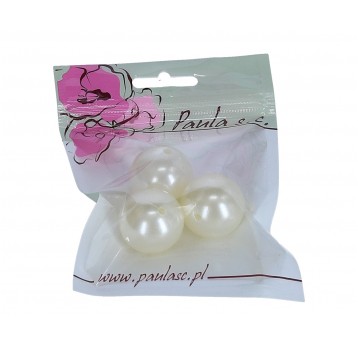 Korale perlowe kremowe 30mm op=3szt