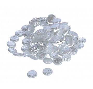 Korale perlowe-plaskie biale 16mm cena za małe op.