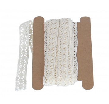 Koronka bawełniana beżowa 460cm/1,2cm
