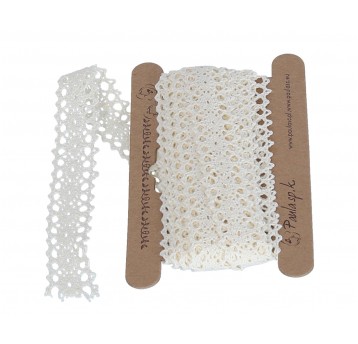 Koronka bawełniana beżowa 460cm /2,5cm