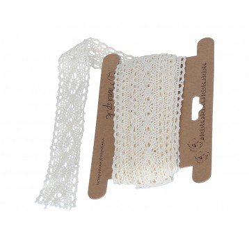 Koronka bawełniana beżowa 460cm/3cm