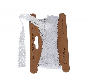 Koronka bawełniana biała 460cm/1,5cm