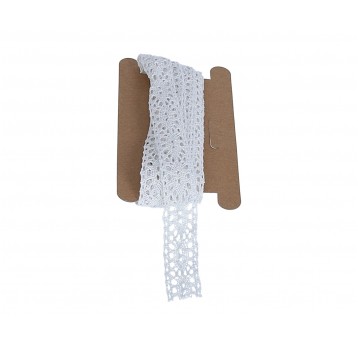 Koronka bawełniana biała 460cm/2cm