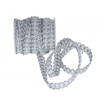 Koronka ozdobna srebrna l 9,5m d13mm