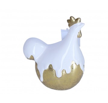 Kura biało-złota do kompozycji 18cm/15cm