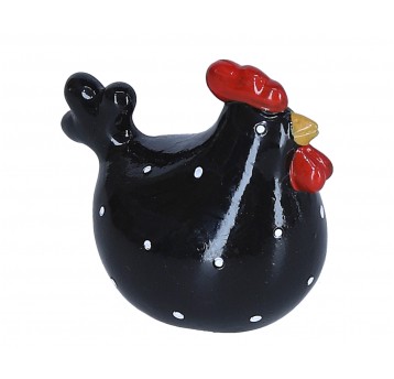 Kura czarna w białe kroki 5,5cm/5cm