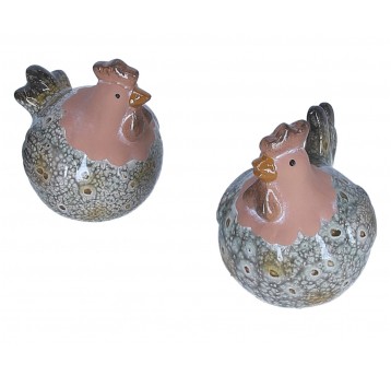 Kura i kogut z ceramiki 12cm/10cm