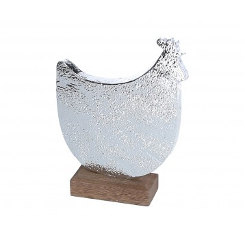 Kura na podstawce srebrna 16cm/12,5cm