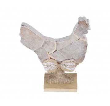 Kura naturalna z drewna na podstawiae26cm /18cm