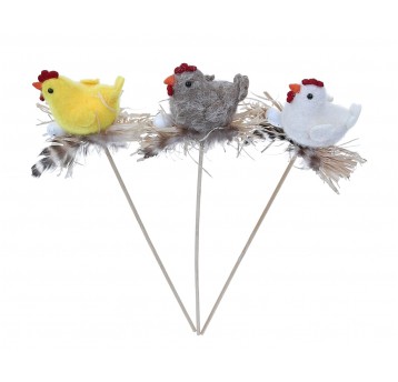 Kurki wielkanocne na piku mix kol.30cm